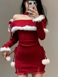 Tavimart Y2K Winter Christmas Party Dress Women Sexy Slash Neck Off Shoulder Faux Fur Patchwork Female Wrap Hip Slim Knitted Dresses New S:Length:76cm,Sleeve:55cm,Bust:78cm,Waist:60cm,Hip:84cm M:Length:77cm,Sleeve:56cm,Bust:82cm,Waist:64cm,Hip:88cm L:Length:78cm,Sleeve:57cm,Bust:86cm,Waist:68cm,Hip:92cm Note: 1. Please follow the size chart to select the size and do not select directly to your habits. 2. The size may have 1-3 cm differs due to manual measurement. 3. As we all know, the different Elegant Off-shoulder Sweater Dress For Party, Christmas Dress Women Parties, Winter Off-shoulder Knit Sweater Dress, Elegant Fitted Off-shoulder Sweater Dress, Stretch Off-shoulder Sweater Dress For Winter, Winter Christmas Party, Y2k Winter, Elegant Red Knee-length Sweater Dress, Party Dress Women