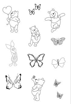 coloring pages with different animals and butterflies