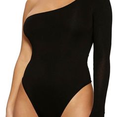 Misguided One Shoulder Black Bodysuit. Never Worn! Black Fitted One-shoulder Bodysuit, Fitted One-shoulder Bodysuit With Lined Body, Black One-shoulder Fitted Bodysuit, Fitted Black One-shoulder Bodysuit, Asymmetrical Black Stretch Bodysuit, Black Stretch One-shoulder Bodysuit, Solid One-shoulder Lined Bodysuit, Black Stretch Off-shoulder Bodysuit, Black Bodysuit