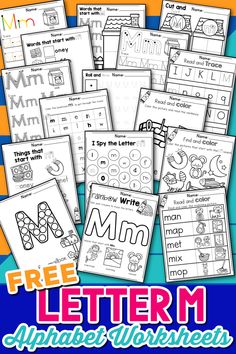 the free printable alphabet worksheets for kids to practice letter recognition and handwriting