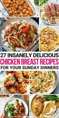 chicken breast recipes Romantic Dinner Recipes Chicken, Weekday Chicken Dinner Ideas, Healthy Recipes With Chicken Breast, Simple Chicken Breast Recipes For Dinner, Chicken Meal Ideas For Dinner, Chicken Breast Meals Dinners, Baked Chicken Breast Dinner Ideas, Quick And Easy Chicken Breast Recipes, Healthy Chicken Breast Dinner