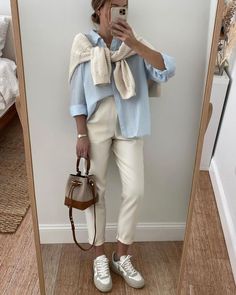 Looks Pinterest, Mode Casual, Casual Work Outfits, 가을 패션, Business Casual Outfits, Looks Style, Business Outfits, White Pants