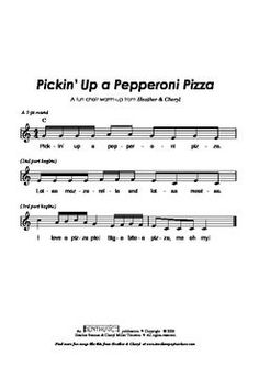 pickin'up a pepperoni pizza sheet music