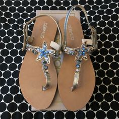 Derimod Is A Premium Leather Designer Brand In Turkey Like New In Box Gold And Blue, Blue Star, Women's Shoes Sandals, Leather Sandals, Shoes Sandals, Branding Design, Like New, Women Shoes, Sandals