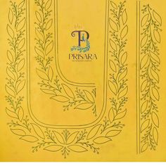 an image of a yellow book cover with the letter p in floral designs on it