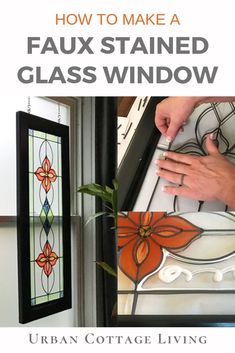 how to make a faux stained glass window