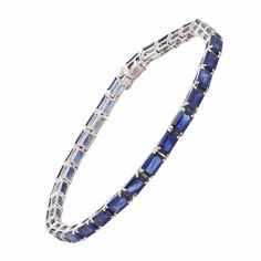 Indulge in the timeless allure of our 18K White Gold Octagon Blue Sapphire Tennis Bracelet—an exquisite blend of sophistication and elegance. Crafted with meticulous precision, this bracelet features a stunning array of octagon-cut blue sapphires, each gemstone meticulously set in lustrous white gold Sapphire Tennis Bracelet, Blue Sapphire Jewelry, Thoughtful Gifts For Her, Jewelry Elegant, Jewelry Luxury, Sapphire Jewelry, Stone Cuts, Fine Jewelry Gift, Timeless Treasures