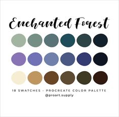 the swatches are all different colors for each color scheme, including black and white