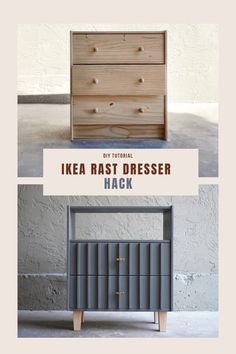 the ikea rast dresser has been made with wood and metal, but it is also