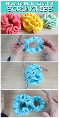 crochet scrunchies are the perfect way to learn how to make them