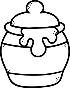 a honey jar filled with liquid coloring page free printable pages for kids and adults