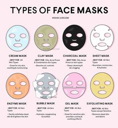 skin care Types Of Face Masks, Skin Care Routine Order, Basic Skin Care Routine, Perfect Skin Care Routine, Healthy Skin Tips, روتين العناية بالبشرة, Body Care Routine, Skin Care Recipes, Body Skin Care Routine