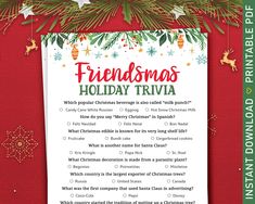 a holiday trivia for friends who want to know what they are doing on christmas