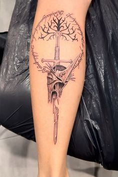 Sauron Tattoo Design, Aragorn Tattoo, Lord Of The Rings Tattoo Minimalist, Shards Of Narsil Tattoo, Balrog Tattoo, Sauron Tattoo, Narsil Tattoo, Smaug Tattoo, Gandalf Tattoo