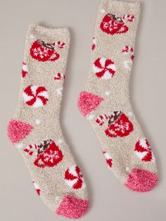 With its soft fabric and stretchy material, these socks will have you feeling comfortable all day long. Whether you are lounging around your house or looking for a great gift idea, these socks are the perfect option. Makes the perfect gift! Warm Cozy Socks For Stocking Stuffer, Cozy Warm Socks For Stocking Stuffers, Warm Cozy Fit Socks For Stocking Stuffers, Soft Cozy Fit Socks For Loungewear, Cozy Soft Socks As Stocking Stuffers, Cute Super Soft Socks For Indoor, Cozy Soft Knit Socks For Loungewear, Cozy Soft Socks For Loungewear, Cozy Fit Soft Knit Socks For Loungewear