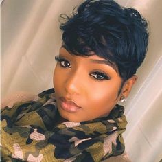 Grey Balayage, Black Pixie Cut, Women Pixie Cut, Pixie Cut Wigs, Black Hair Short Cuts, Hype Hair, Short Black Hair, Hairstyles Bob, Short Sassy Haircuts