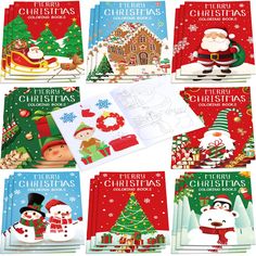 PRICES MAY VARY. Package Includes: Christmas themed mini coloring books that make for major fun, this set includes 24 books for coloring, 8 different cover patterns designs, 3 pieces for each kind, each xmas mini coloring book with 12 double sided printed pages waiting to be colored and brought to life; Our coloring books have a total of 112 cute Christmas patterns, coloring and drawing help cultivate children's creativity Rich in Content Patterns Design: mini coloring books for kids have variou Free Christmas Coloring Books, Coloring Book Ornaments, Free Printable Christmas Books, Free Printable Xmas Coloring Book Marks, Coloring Books Kids, Mini Coloring Book, Birthday Party Goodie Bags, Xmas Color, Bulk Party Favors