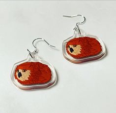 Baby Owlbear Hanging Earrings. This item is around 2.5cm in length and it's perfect to add a little Baldur's Gate 3 to your outfit.  Please note: these earrings might appear slightly different in colour due to the lighting in the photos. Additionally, they come with a plastic protective film on them that has to be removed. 3 Earrings, Baldur's Gate 3, Baldurs Gate, Baldur's Gate, Feb 13, Hanging Earrings, Jewelry Earrings Dangle, Gate, Etsy Earrings