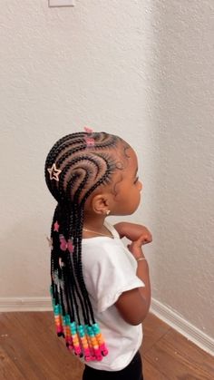 Instagram Kehlani Braids, Toddler Straight Back Braids, Braided Natural Hairstyles For Kids, Straight Back Braids For Kids, Braided Hairstyles Down, Kids Straight Back Braids, Feed In Braids For Kids, Back To School Hairstyles Black Kids Natural Hair No Braids, Cornrows Braids For Black Kids