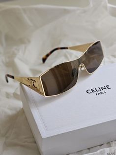 Gold Frame Glasses, Sunglasses Celine, Celine Paris, Baby Room Inspiration, Shoes Heels Classy, Versace Gold, Heels Classy