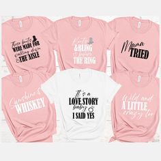 Country Quotes T-Shirts,  Country Music Themed Tees, Southern Bachelorette Party , Nashville Party Tees ,Country Roots T-Shirts, Unisex tee These funny family  Matching  shirts are the best gift for your loves for all Birthday, Thanksgiving dinner,  Baby Announcement Gift, Family Trip, Valentines Days, Christmas, family photos and pictures and all  special days  Family matching  shirts in sizes from baby to adult for the whole family 👉HOW TO ORDER👈 1️⃣ Please review all the information provided before placing an order 2️⃣ Select the shirt type and size using the drop down menu. 3️⃣ Select the color of the shirt using the following drop down menu. 4️⃣ Need more Items? Add the current item in the cart. And If you like to add more items to your order please press the back button and repeat Funny Short Sleeve T-shirt For Party, Funny Party T-shirt With Crew Neck, Funny Crew Neck T-shirt For Party, Themed Short Sleeve Tops With Funny Print, Themed Short Sleeve Tops With Screen Print, Funny Print T-shirt For Party, Pre-shrunk Short Sleeve T-shirt For Parties, Pink Themed Crew Neck Tops, Music-themed Slogan Crew Neck Top