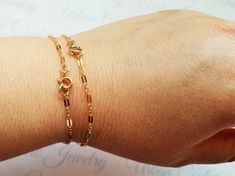 Dainty 14k Gold Bracelet, Minimalist Jewelry, Delicate Gold Bracelet, Dainty Simple Gold Bracelet, Birthday Gift, Bridal Jewelry Delicate lace chain bracelet - 14K yellow gold filled bracelet with spring ring clasp. Perfect dainty simple bling bling bracelet. Wear it solo or with multiple chains. ♥ Free shipping in the US for all orders over $40 ♥ All jewelry is gift wrapped for free. 14k Gold Bracelet With Delicate Chain For Gift, Dainty Gold Bracelet With Lobster Clasp As Gift, Dainty Gold Bracelet With Lobster Clasp, Delicate Gold Bracelet With Chain As Gift, 14k Gold Satellite Chain Bracelet Gift, Dainty Delicate Chain Bracelet For Gifts, Dainty Delicate Chain Bracelet As Gift, Minimalist Hypoallergenic Gold Bracelet As Gift, Minimalist Hypoallergenic Gold Bracelet Gift