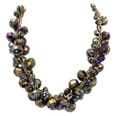 180730 Alloy Metal, Color Changing Metallic Glass Beads Approximately 18 Inch & 3 In Extender Classic Simple Classy Clear Ab Crystal Dressy Fancy Strand Short Bead Beaded Statement Chunky Large Big Wide Funky Unique Drop Cascading Bib Gold Bright Light Dark Young Trendy Bold Color Pearl Layered Fall Winter Gold Simple Beaded Necklaces, Winter Gold, Beaded Bib Necklace, Jewelry Purple, Unicorn Pendant, Blue Beaded Necklace, Cluster Necklace, Beaded Choker Necklace, Blue Necklace