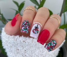 Cute Valentines Day Nails, Beach Nails Art, 2023 Nail, New Years Nail Designs, New Years Eve Nails, Nails Art Ideas, Valentines Day Nails, Cute Valentines Day, Holiday Nail Designs