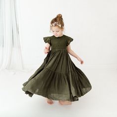 Hazel Boho Green Flower Girl Dress, Emerald Rustic Tulle Wedding Dress, Will You Be My Flower Girl Proposal, Boho Sage - Etsy Olive Green Flower Girl Dress, Young Bridesmaid Dresses, Green Toddler Dress, Green Flower Girl Dress, Fall Flower Girl Dresses, Boho Wedding Guest, Green Flower Girl Dresses, Rustic Flower Girl Dress, Girls Fall Dresses