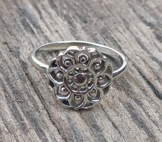 Beautiful Flower Shaped 925 Sterling Silver Handmade  Ring Classic Silver Ring Plain Silver Ring Valentine's Day Gift Metal Used: 925 Sterling Silver Ring Weight:2.25-2.50gm (Approx.) Finish:Silver  Hallmarked: 925 Stamped Band Thickness:1.3mm Sterling Silver Stackable Flower Ring, Silver Flower-shaped Rings As A Gift For Her, Gift Hallmarked Sterling Silver Flower Ring, Sterling Silver Spiritual Flower Ring, Plain Silver Rings, Classic Ring, Flower Fashion, Stackable Rings, Flower Shape