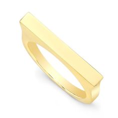 Alexandra Jules' handmade 18-karat gold 'Skinni Bar Ring' is a staple in one's collection. While beautiful on its own, it looks even more glamorous layered in a stack. Wear it day or evening. Beautiful with custom engraving.   Platinum option available upon request. Please email directly to place platinum order. Skinni Elegant Gold Stackable Rectangular Rings, Elegant Gold Rectangular Stackable Rings, Modern Yellow Gold Stackable Engraved Ring, Ladies Bar, Sapphire Heart Necklace, It Day, Bar Ring, Own It, Stone Settings