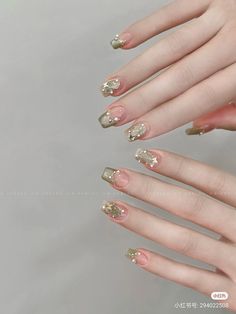 Luv Nails, Cute Nail Art Designs, Cute Nail Art, Hot Nails, Gold Nails, Wedding Nails, Diy Nails, Short Nails