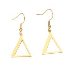 Introducing the Delta Earrings, a stylish and unique accessory that is perfect for representing your sorority, making a statement, or dressing up for a special occasion. These earrings feature a beautiful delta shape design that is sure to turn heads and get you noticed. They are crafted from stainless steel and are nickel-free and lead-free, so you can wear them with confidence knowing that they are safe for your skin. The Delta Earrings are the perfect way to show your sorority pride or add a little extra glamour to your everyday look. Pair with the Delta Necklace .  * Color: Gold, Rose Gold, Silver or Onyx  * Size: Pyramid measures 0.5"  * Material: Stainless Steel Form Design, Accessories Unique, Shape Design, Gold Rose, Your Skin, Favorite Jewelry, Jewelry Earrings Dangle, Onyx, Etsy Earrings