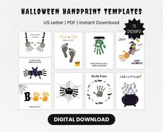 the halloween handprint templates are available for all ages and abilities to print on