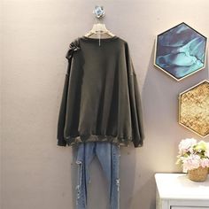 material: cotton blended SIZE unit:cm length 73 , bust/chest 144 , sleeve 52 , shoulder 75 Note: 1 inch = 2.54 cm, 1 cm = 0.39 inch note: measurement by hands allow 2-3cm errors which is normal Neck Women, Sweatshirt Women, Women Clothes, Sweatshirts Women, Cotton Blend, Clothes For Women, Sweatshirts, Clothes, Black