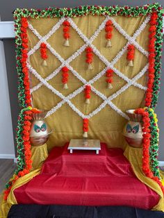 Background Decorations For Pooja At Home, Gowri Ganesha Decoration, Navratri Mandir Decoration, Simple Ganpati Decoration At Home, Ganpati Decoration At Home Background, Navratri Decoration Ideas For Home, Gauri Decoration, Eco Friendly Ganpati Decoration, Ganpati Decoration Theme