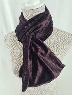 This scarf is made from crushed brown velour velvet. the crushed velvet gives a light and dark appearance, almost as if it's two tones.  Perfect for winter, double layered with same fabric on both sides, finished with invisible seams.  This scarf will add warmth comfort and a touch of elegance to any outfit. Measurements (approx) standard - 12x60  inches  The scarf is hand made by me in the North East of England. Any requirements of customisations are welcome. We have tartan available in other c Velvet Scarf, Wrap Shawl, Fabric Suppliers, Scarf Gift, Warm Scarf, North East, Crushed Velvet, Shawls And Wraps, Winter Scarf