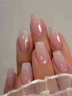 Free Returns ✓ Free Shipping✓. 24pcs Short Square French Style Minimalist False Nails With 1pc Nail File And 1pc Jelly Glue Press On Nails Nail Supplies- Press On False Nails at SHEIN. Nagel Tips, Coffin Press On Nails, Ballerina Nails, White Nail, Gradient Nails, Pink Nail, Prom Nails, Manicure Y Pedicure, Nail Polishes