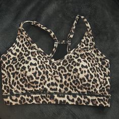 Zyia Active Sports Bra Size Xs Never Worn. Padded Sports Bra Fitted Leopard Print Activewear For Workout, Casual Leopard Print Activewear For Workout, Padded Sports Bra, Sports Bra Sizing, Sports Bras, Women's Intimates, Sports Bra, Bra, Sports