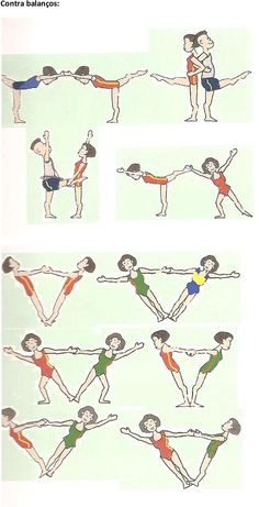 the instructions for how to do an acrobatic yoga pose in different positions