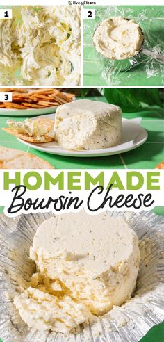 homemade borsin cheese recipe with instructions for making it in the microwave or on the stove