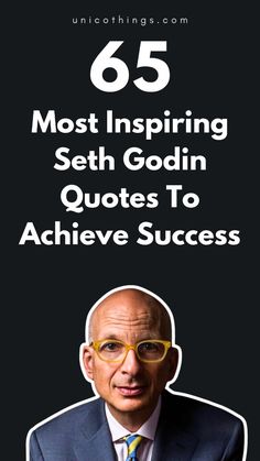 a man in a suit and tie with the words 65 most inspiring seth god