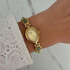 Vintage Women Watch, Gold Watch, Gemstone Watch, Dainty Watch, Vintage Watch, Dainty Gold Watch, Womens Gold Watch, Womens Watch, Watch Gift - Etsy Leather Watch For Women, Vintage Watches Women Gold, Dainty Vintage Jewelry, Delicate Watches Women, Women Vintage Watch, Dainty Gold Watch Women, Gold Women’s Watch, Gold Vintage Watch Women, Antique Watches Women