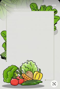 an image of vegetables on a white background with space for your text or photo to be added