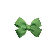 a green bow on a white background