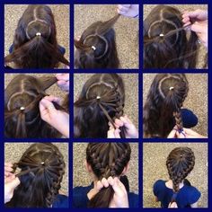 Neat Braided Crown Hairstyles, Diy Braids, Cool Braids, Heart Hair, Crown Hairstyles, Hair Dos, Hair Designs, Diy Hairstyles, Kids Hairstyles