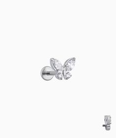 This Titanium Shiny Butterfly Stud is the perfect accessory for any butterfly lover! It's made from titanium, making it both durable and stylish. The shiny finish adds a touch of elegance, making it a must-have for any jewelry collection. Don't miss out on this beautiful piece! Detail： -Material: Titanium -Nickel free and sensitive skin friendly. -Gauge: 16g | 1.2mm-Post length: 8mm -Dimensions: 5.8mm Length x 7mm Width-Include: single item -Screw diameter: 0.8mm -Closure: internally threaded fl Shiny Butterfly, Layered Look, Sensitive Skin, Screw, Piercings, Jewelry Collection, Skin, Silver