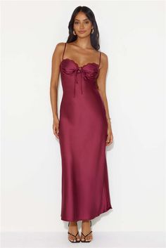 Winery Wedding Satin Maxi Dress Wine-Hey Shelly Burgandy Maxi Dress, Burgundy Fitted Cocktail Maxi Dress, Burgundy Maxi Dress Showpo, Red Silk Floor-length Maxi Dress, Burgundy V-neck Maxi Dress, Satin Maxi, Winery Wedding, Satin Maxi Dress, Winery Weddings