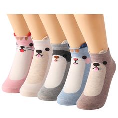 PRICES MAY VARY. 80% Cotton, 15% Acrylic, 5% Spandex BREATHABLE AND SOFT: This kind of soft cozy socks are made of natural cotton. Stretchy, comfortable, lightweight, wearable. Soft and gentle care for skin, the womens printed socks and cotton crew socks let you feel comfortable all the day. ONE SIZE FITS MOST: These cozy socks with good elasticity can fit most people's feet, enough length, above the ankle. Free size 22.5-25.5cm Suitable for women US Size 5-8 CUTE ANIMAL PATTERN: These cute sock Socks Ideas, Printed Socks, Girls Fun, Cozy Cat, Paw Pattern, Lovely Cat, Dog Socks, Cat Socks, Sock Animals