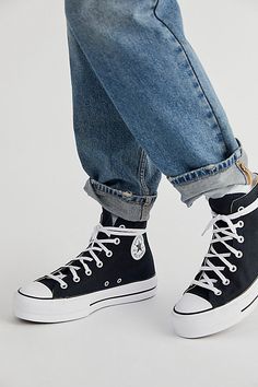 The high-top Converse sneakers you know and love with a lifted upgrade, featuring a chunky platform sole, while staying true to the brand's iconic style.* Lace-up closures* Cushioned insole* Slim-fitting style